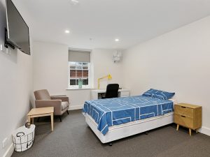 The student housing blue room