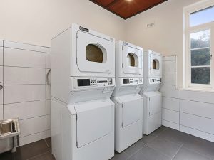 The iconic student laundry room